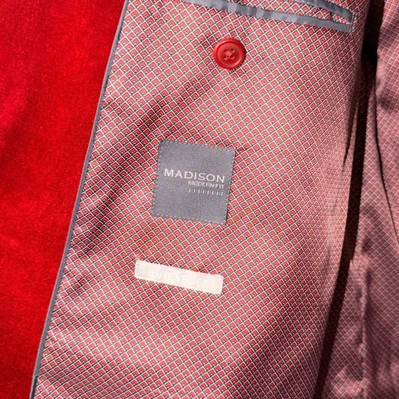 Madison Red Velvet Sport Coat - Picture 5 of 5